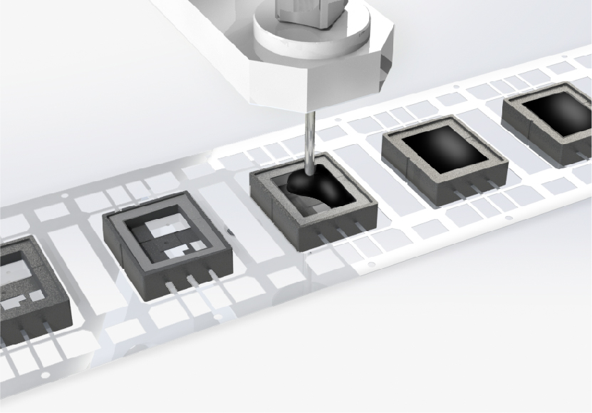 傳感器零件的灌封
