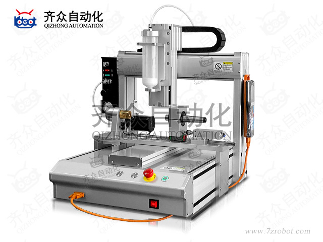 300ml針筒儲料臥式三軸全自動點膠機(jī)